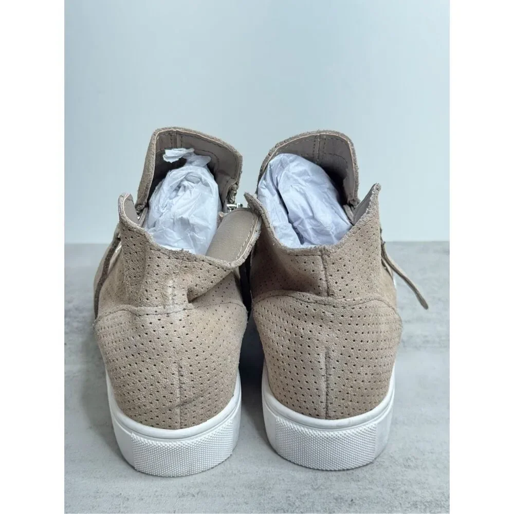 Steve Madden Sneaker Size‎ 5.5 Tan Leather Upper Rubber Sole
